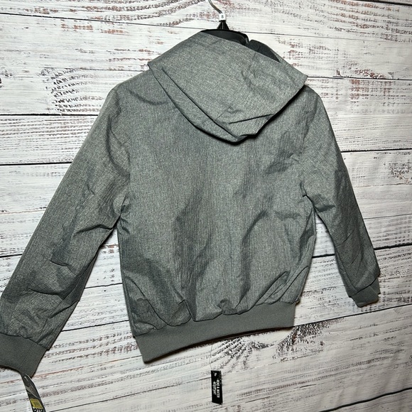 First Wave Gray Jacket Thick Zip Up Hood Size 8 NWT - Picture 11 of 15